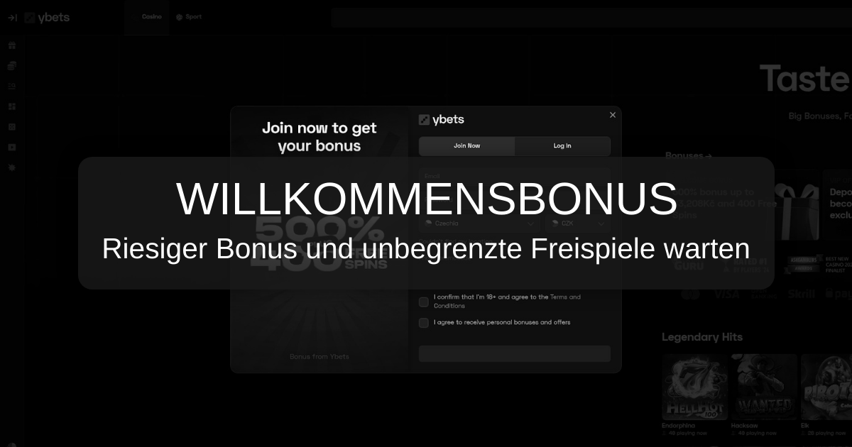Ybets Casino welcome bonus